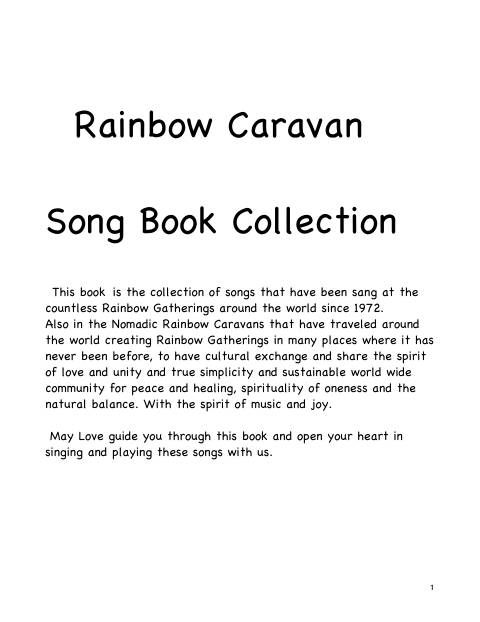 First page of Rainbow Caravan